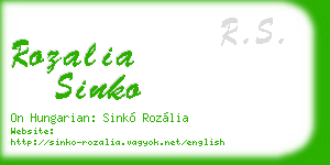 rozalia sinko business card